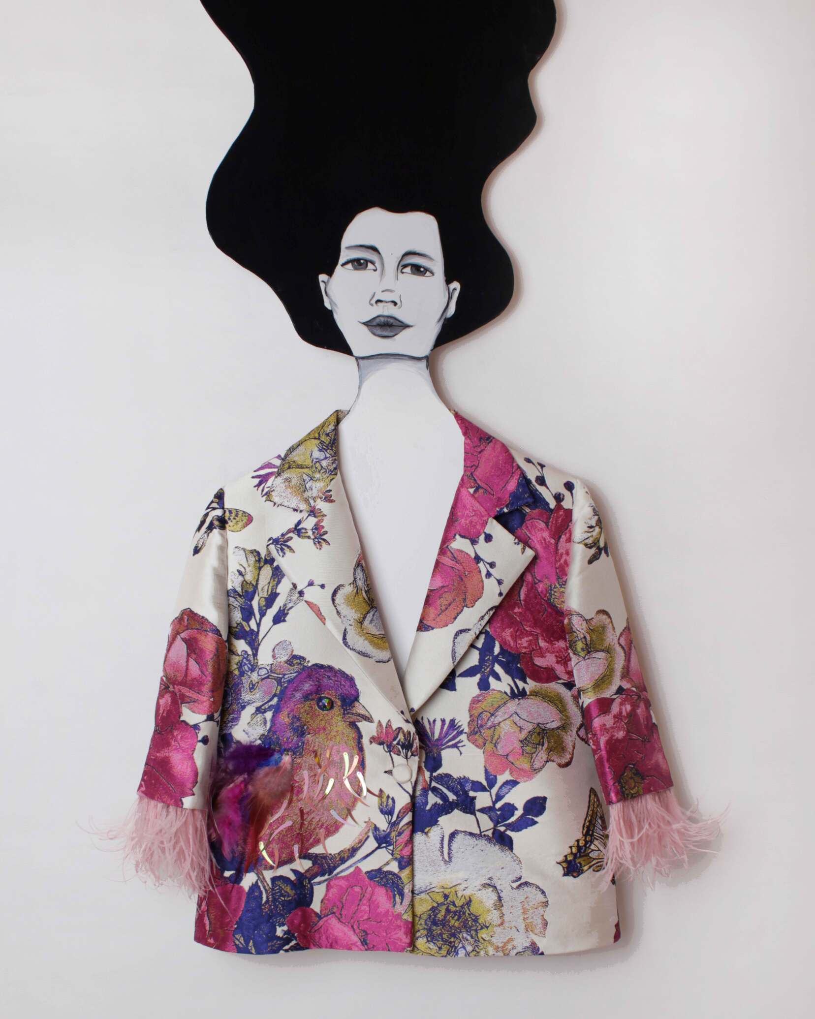 کت تک رسمی یقه اینگلیسی رسمی با پارچه ژاکارد