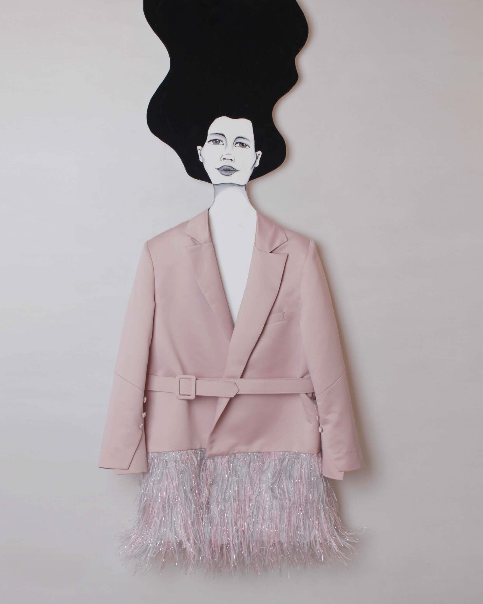 پیراهن کتی صورتی | یقه اینگلیسی | ماونگه | پوشاک زنانه