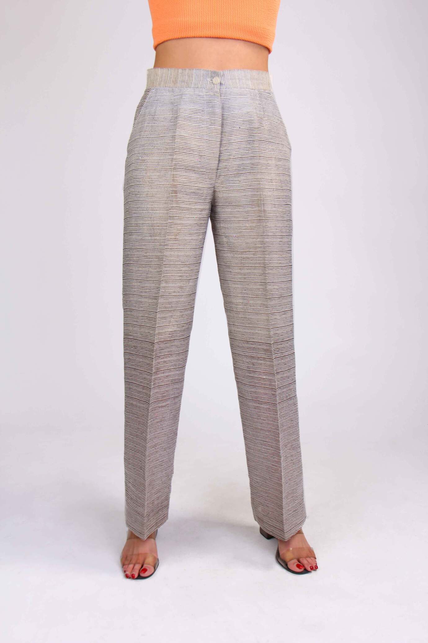 شلوار طوسی رنگ|شلوار راسته|شلوار کمر پهن