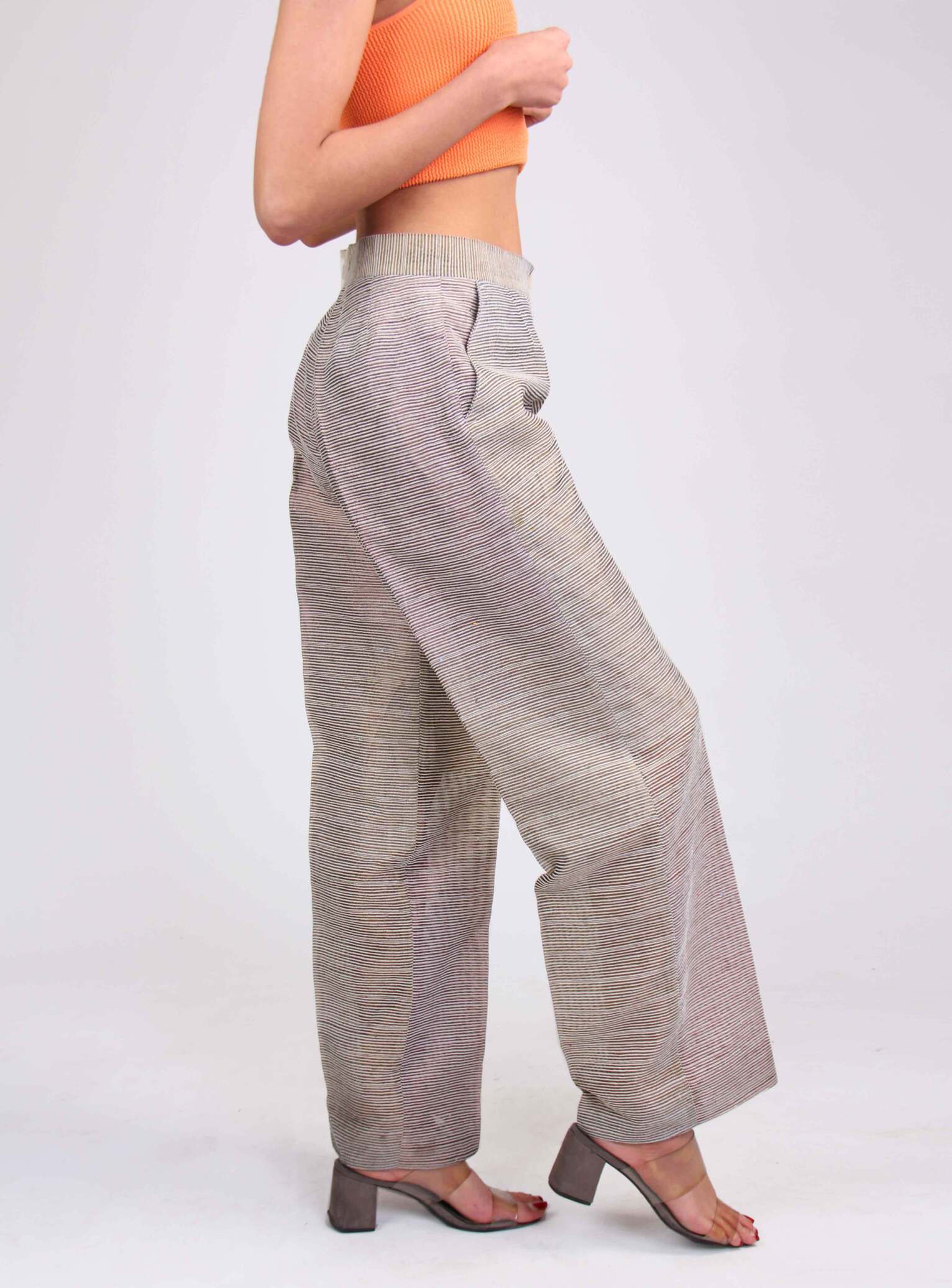 شلوار طوسی رنگ|شلوار راسته|شلوار کمر پهن